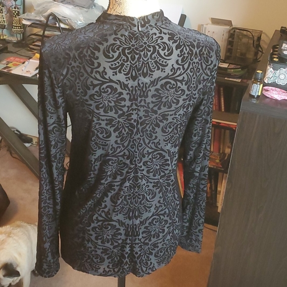 Ruff Hewn Grey dressy blouse size Small - Picture 4 of 12